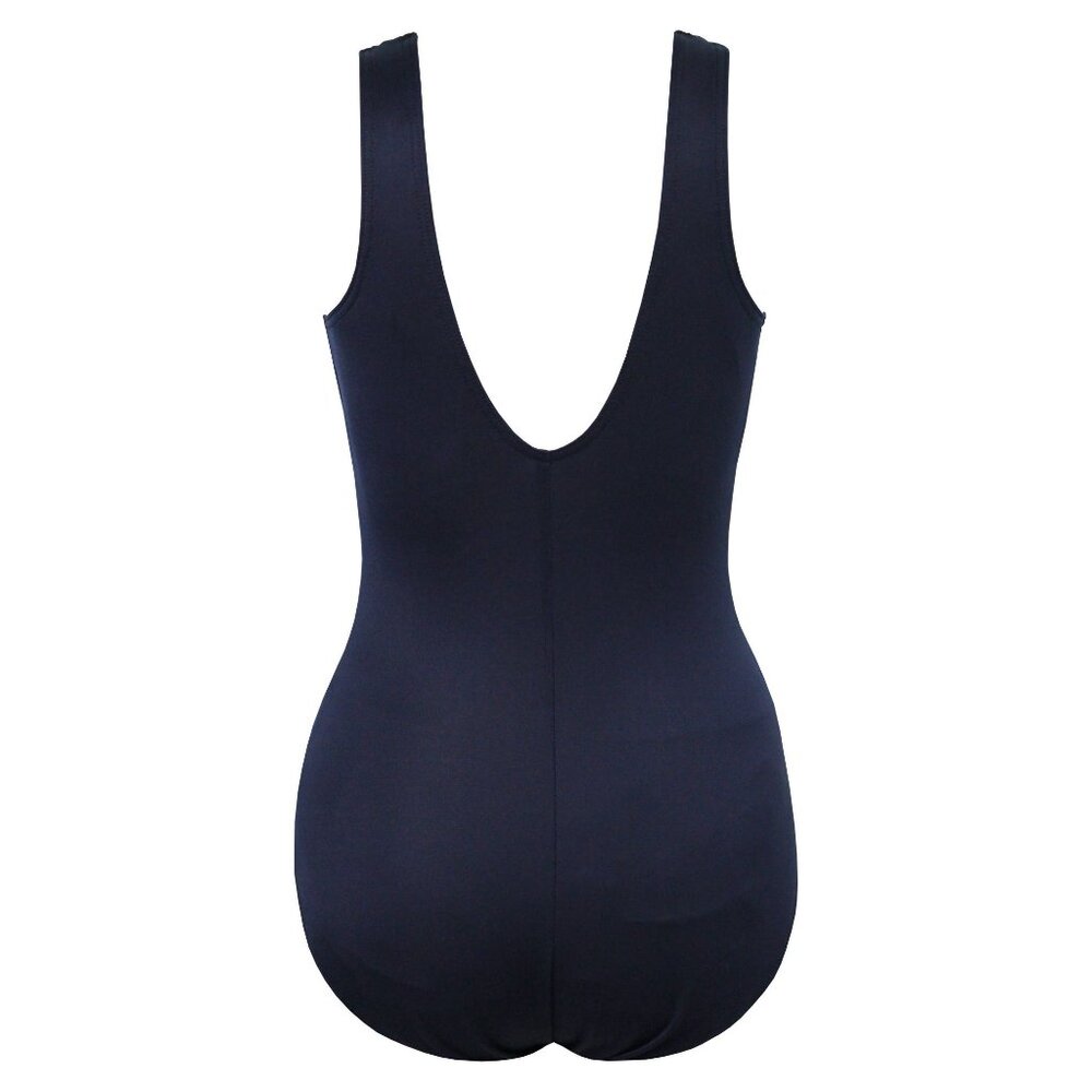 🆕 MIRACLESUIT Palma Illusion Slimming One Piece Swimsuit 8 Navy Blue - Picture 4 of 11